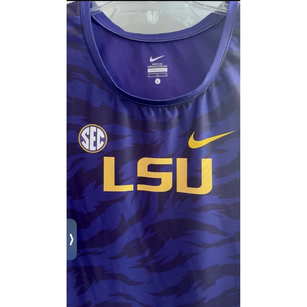 Nike LSU Tigers Pro Elite Team Issue Track & Field Racing Singlet Women's L